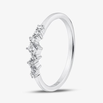 Sterling Silver Cubic Zirconia Cluster Ring 05S2AZR572404 52
