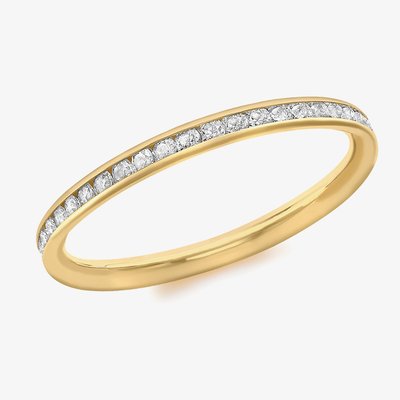 9ct Yellow Gold 2mm Cubic Zirconia Eternity Ring 1.84.9069 L