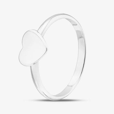 Sterling Silver Heart Signet Ring S2047-Q