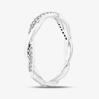 Sterling Silver Cubic Zirconia Twist Ring S2068-P