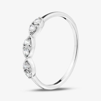Sterling Silver Cubic Zirconia Triple Cluster Ring MR-1081-56