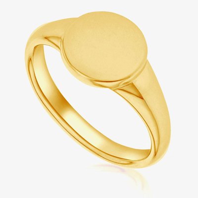 Gold Plated Sterling Silver Signet Ring (W) 8.81.0390 W