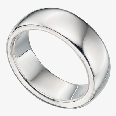 Sterling Silver Plain 8mm Band Ring R872 66