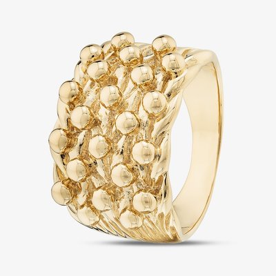 Silver Gold Plated Five Row Keeper Ring S2006Y-Y