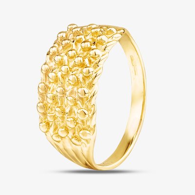 9ct Yellow Gold Five Row Keeper Ring PL056-J