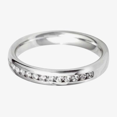 Platinum 2.5mm Channel Set Diamond Court Wedding Ring WGH5/2.5R125PlaT HSI-L