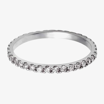Platinum 2.5mm Vintage Diamond Half Eternity Ring WVGH1/2.5R230 PLAT O