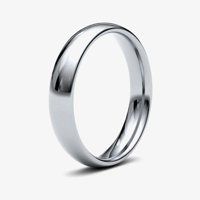 18ct White Gold 4mm Polished Court Ring 4LMC-18W Q