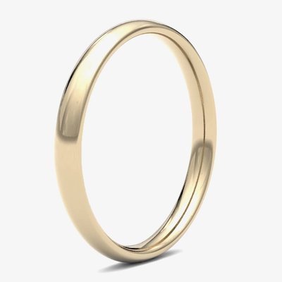 9ct Yellow Gold 2.5mm Medium Court Wedding Ring 2.5LMC-9Y