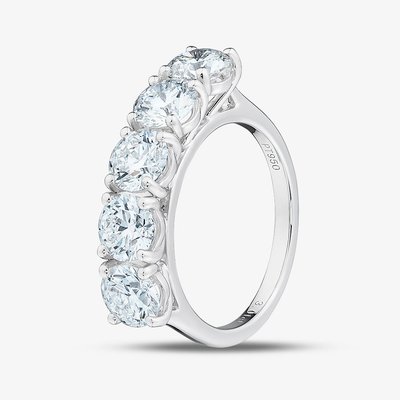 Platinum 3.01ct Certificated Round Cut Lab Grown Diamond Eternity Ring U3740