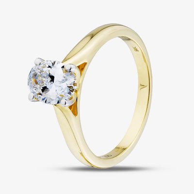 9ct Yellow Gold 1.00ct Certificated Lab Grown Diamond Solitaire Ring LGR45981-100SF P (YG)(CERT)