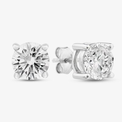9ct White Gold 3.00ct Certificated Brilliant Cut Lab Grown Diamond Stud Earrings LGE2534-300AP (WG)
