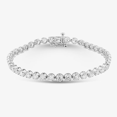 9ct Yellow Gold 7.00ct Certificated Brilliant Cut Lab Grown Diamond Tennis Bracelet LGB15917-700 (WG)