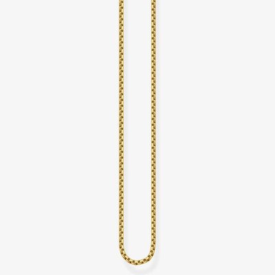 Gold Plated Venetian 50cm Box Chain KE2227-413-39-L50v