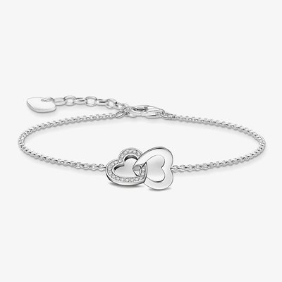 Silver Intertwined Heart Bracelet A2163-051-14-L19V