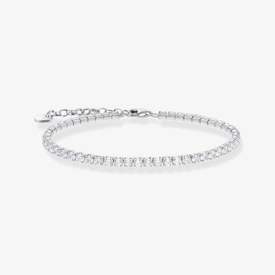 Sterling Silver Zirconia Tennis Bracelet A2167-051-14-L19V