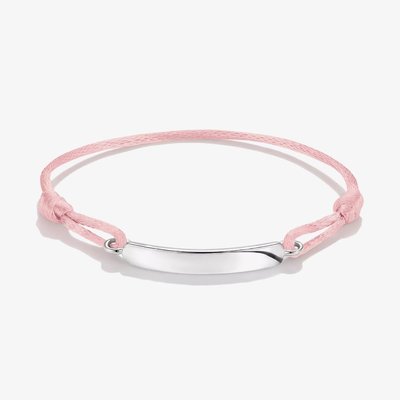 THOMAS SABO Together Pink Textile Engravable ID Bracelet A2238-001-9-L24V