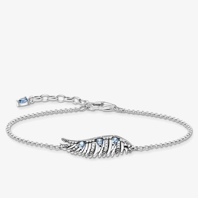 Silver & Blue Wing Bracelet A2070-644-1-L19V