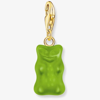 Gold Plated Haribo Green Gummy Bear Charm 2192-413-6