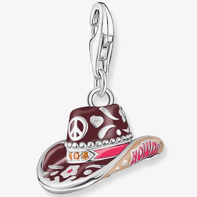 Cowboy Hat Enamel Pendant Charm 2216-041-7