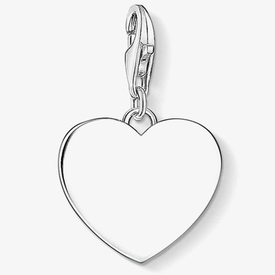 Sterling Silver Plain Heart Charm 1634-001-21