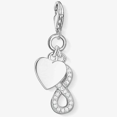 Silver Heart and Infinity Charm 1248-051-14