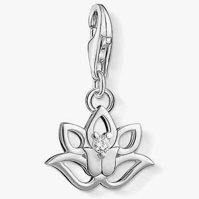 Silver Lotus Charm 1300-051-14