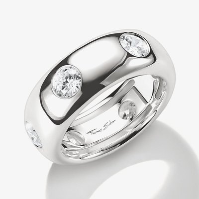 Bold Elegance Silver Multi Cubic Zirconia Ring TR2519-051-14-54