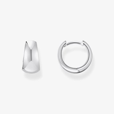 THOMAS SABO Sterling Silver 12mm Trapezoidal Hoop Earrings CR740-001-21