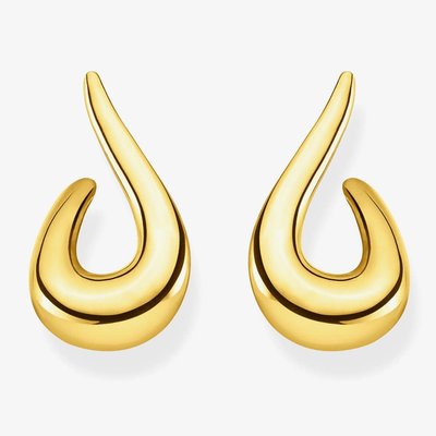 Gold Plated Open Tear Dropper Earrings H2042-413-39