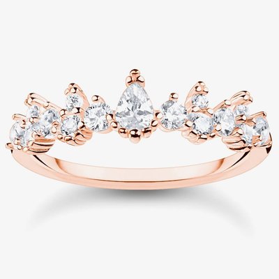 Rose Gold Plated Ice Crystal Ring TR2415-416-14-56