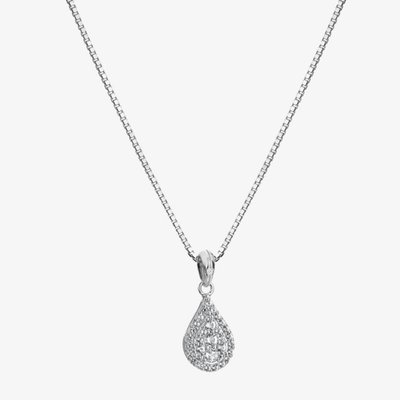 Glimmer Sterling Silver White Topaz Pendant DP913