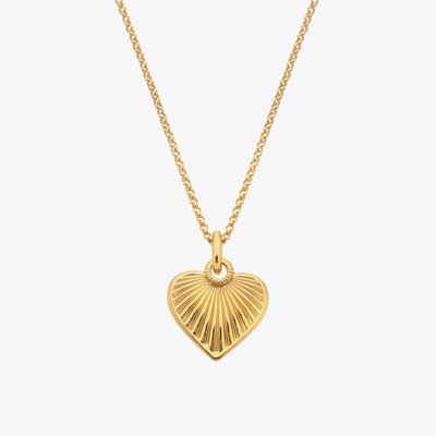 Essence 18ct Gold Plated Heart Pendant Necklace DP1019