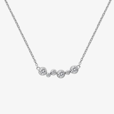 Tender Sterling Silver White Topaz Necklace DN147