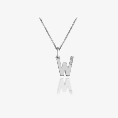 Love Letters Silver W Pendant Necklace DP423