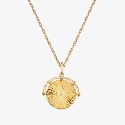 HD X Golden Edit 18ct Gold Plated Hope Halo Pendant Necklace