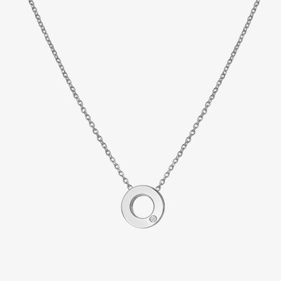 Amulets Silver Circle Pendant Necklace