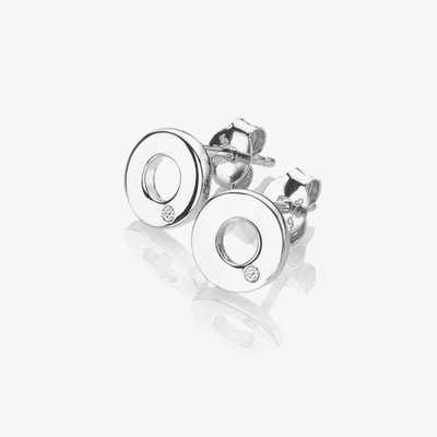 Amulets Silver Circle Stud Earrings