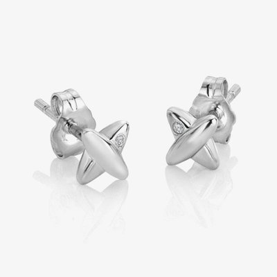 Hot Diamonds Sterling Silver Diamond Coupled Earrings DE899