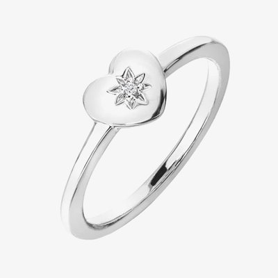 Sterling Silver Heart Icon Ring