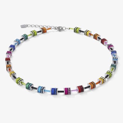 Coeur De Lion GeoCUBE Polaris & Rhinestone Multicolour Crystal Necklace 4409/10-1500