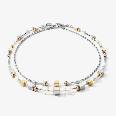 GeoCUBE Gold Silver 4 Way Necklace