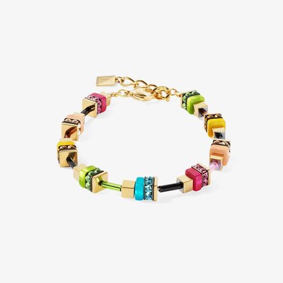 Boho Sunset Gold Tine Multi Colour Multi Stone Bracelet