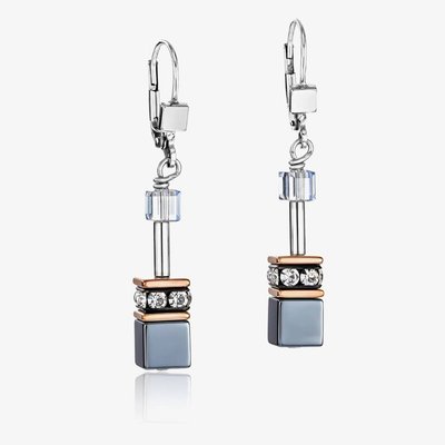 GeoCUBE Grey Dropper Earrings