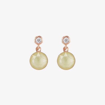 Light Yellow Crystal Dropper Earrings