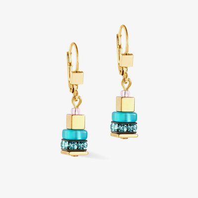 Boho Sunset Gold Tone Multi Colour Multi Stone Dropper Earrings