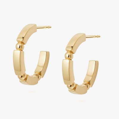 Stacked Gold Plated Chunky Hoops