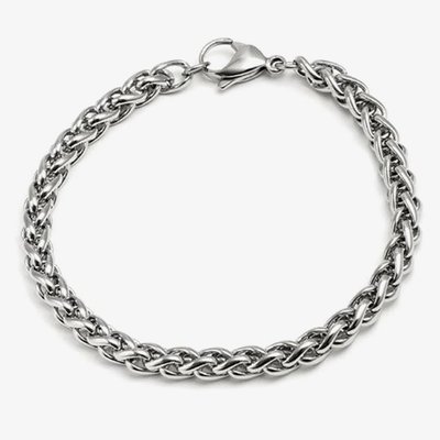 Stainless Steel Plaited Chain Bracelet