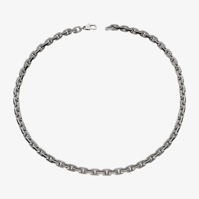 Stainless Steel 50cm Square Matte Polised Belcher Chain Necklace