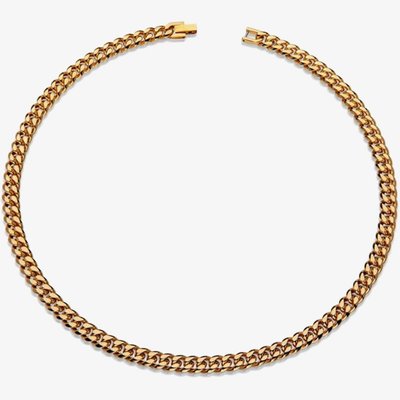 Gold Tone Matte Curb Chain